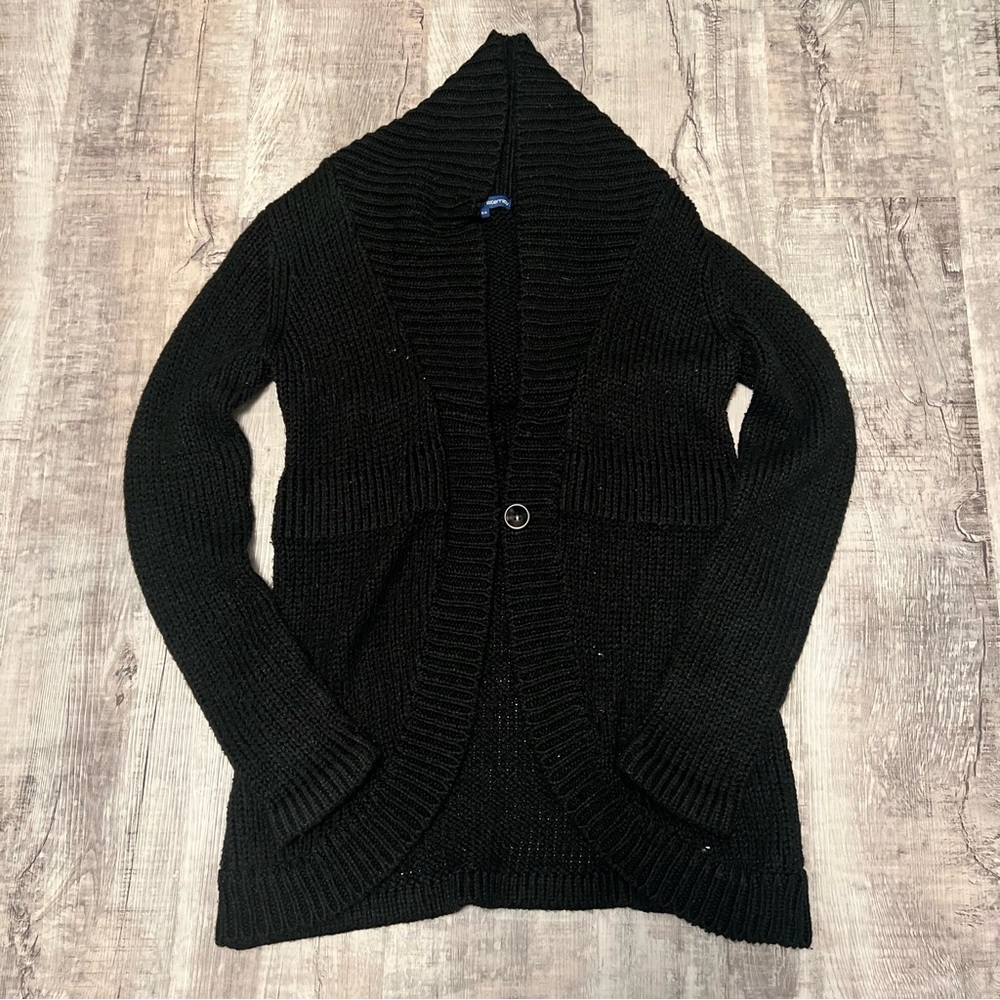 Black Knit Maternity Cardigan Sweater